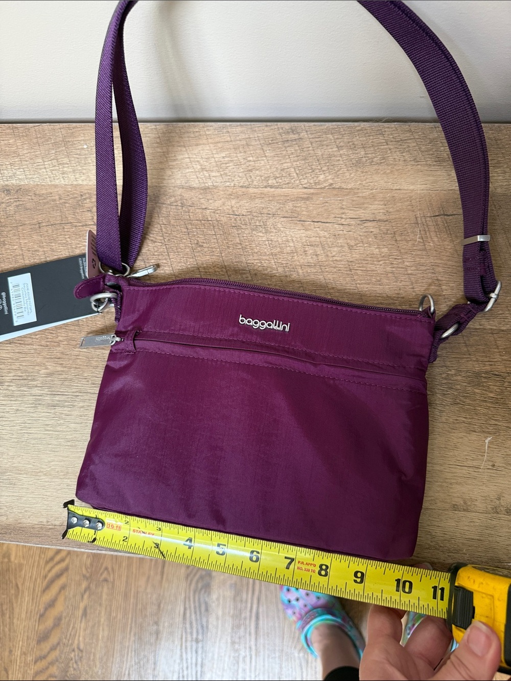 Baggallini Purple Crossbody Bag with Adjustable Strap - Picture 7 of 8